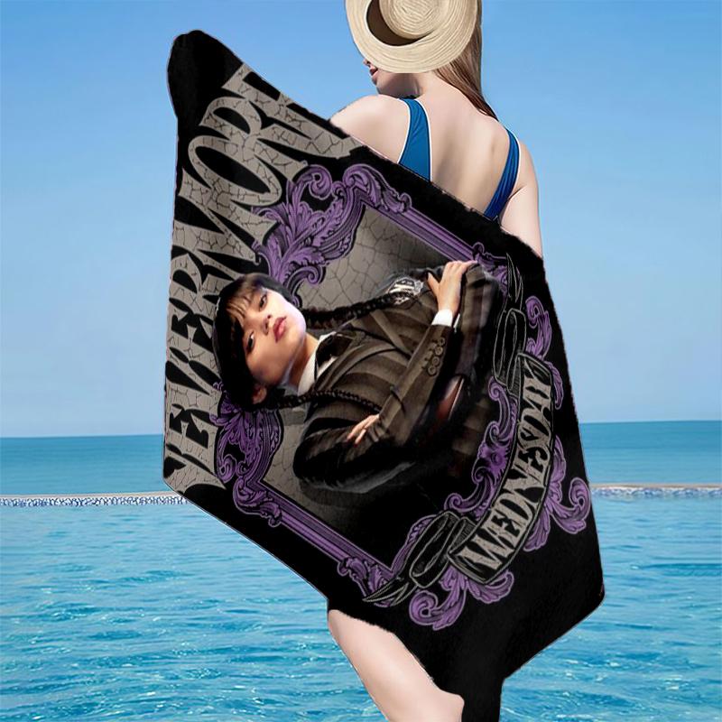Gothic Adams  Beach Towel, Super Soft Microfiber, Gift for Her/Him, Birthday, for Pool, Beach, Travel, Home Decor Fan Gifts