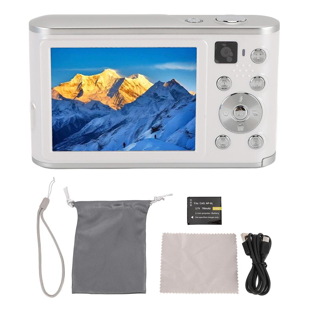 Digital Camera 4K 48MP Autofocus 2.8 Inch Screen 16x Digital Zoom Rechargeable Compact Camera for