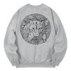 KAN6312 Kmg0140 White Wolf Fleece-Lined Sweatshirt - Gray