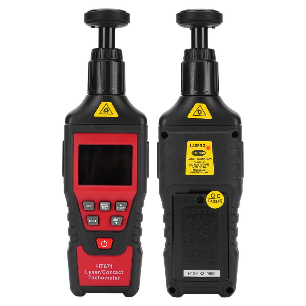 Digital RPM Tachometer High Accuracy Portable Contacting Type Tach Speed RPM Meter for Auto Motor