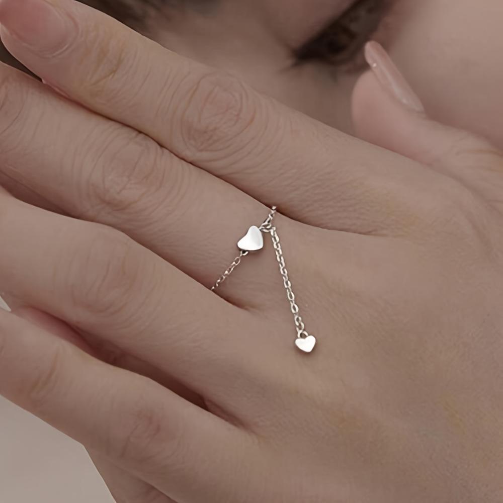 1 ks Stylový Jednoduchý Elegantní Roztomilý Design Nastavitelný Prsten Lásky Valentýn