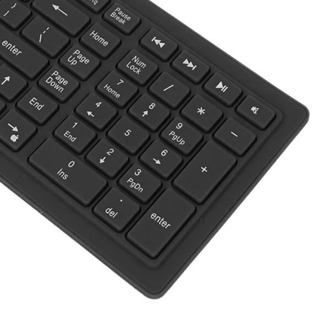 Clavier en Silicone Pliable 108 Touches Étanche Conception Entièrement Scellée Clavier Pliable pour la Frappe