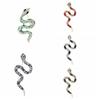 Sparkling Rhinestone Collar Pins Animal Snake Lapel Pin Creative Zodiac Snake Brooch  Office