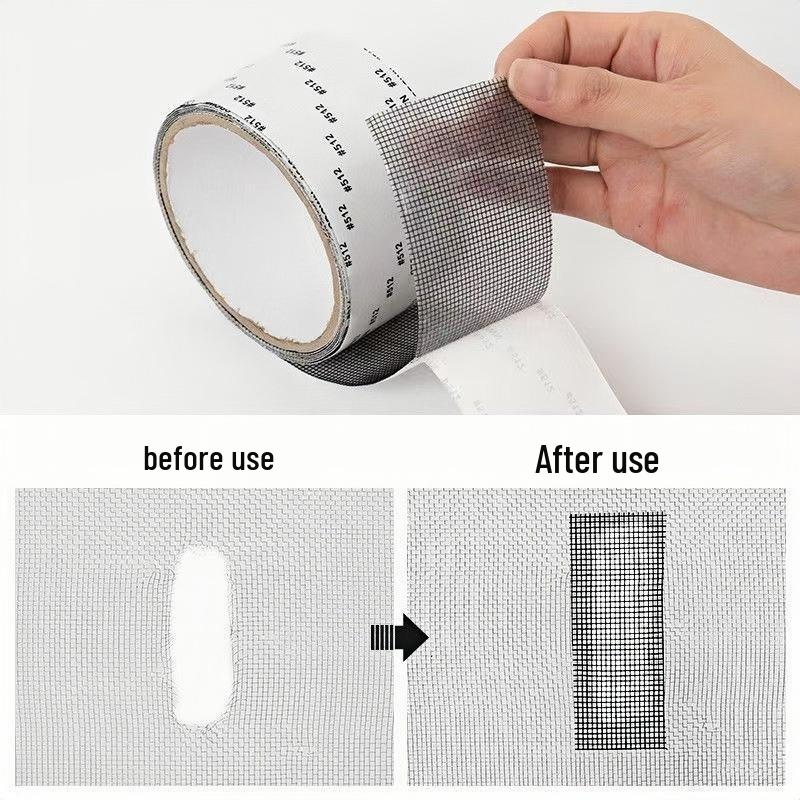 Self-Adhesive Screen Repair Patch for Doors and Windows - Mosquito-Proof Net Hole Fix.