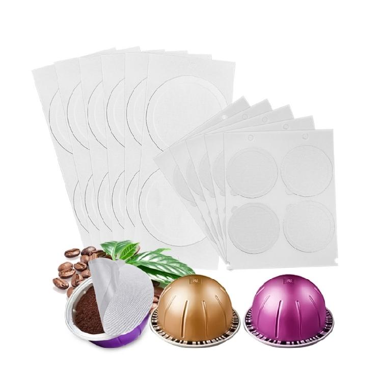 Set of 100 Coffee Pods Foil Lids Set 53.5mm Coffee Pods Stickers Coffee Sealers Aluminum Foil Texture Coffee Pods Covers