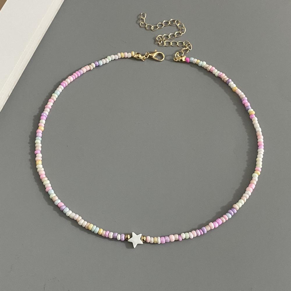 New Fashion Star Nature Shell Choker Necklace for Women Girl Spring Summer Handmade Short Necklace Gift for Friend