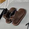 Mädchenstiefel Kinder Kurzstiefel Schwarz Martin Stiefel 2025 Herbst und Winter Neu Fleece Kleines Mädchen Lederstiefel Prinzessin Schuhe