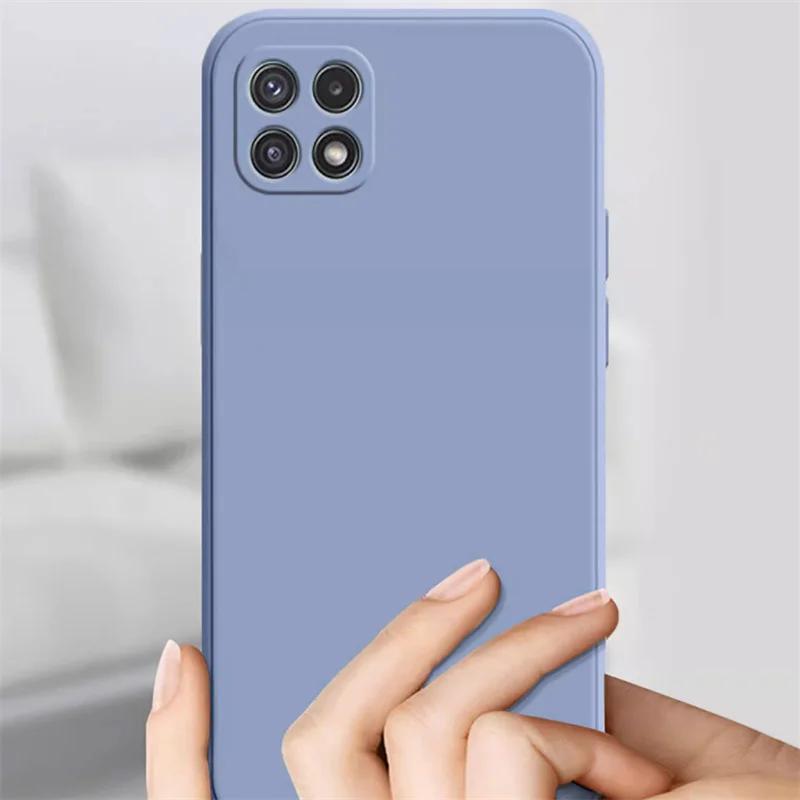 Luxury Liquid Mobile Phone Case for Samsung A22 Galaxy A21S A31 A41 A51 A71 Soft Silicone Protective Shockproof Bag Cover