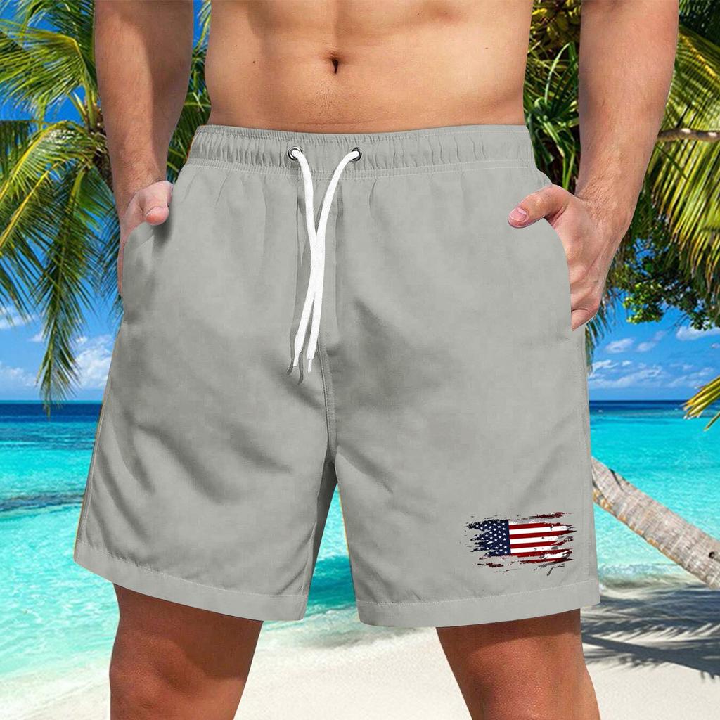 Herren Unabhängigkeitstag Print Schnürshorts Freizeithose