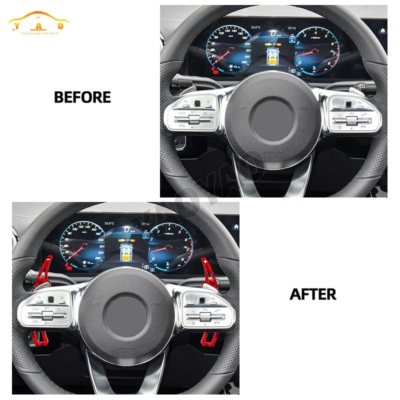 2X For Mercedes Benz A B C S SL E Class GLA CLS CLA X177 X222 W222 W213 W205 ABS Steering Wheel Shift Paddle DSG Shifter Paddle