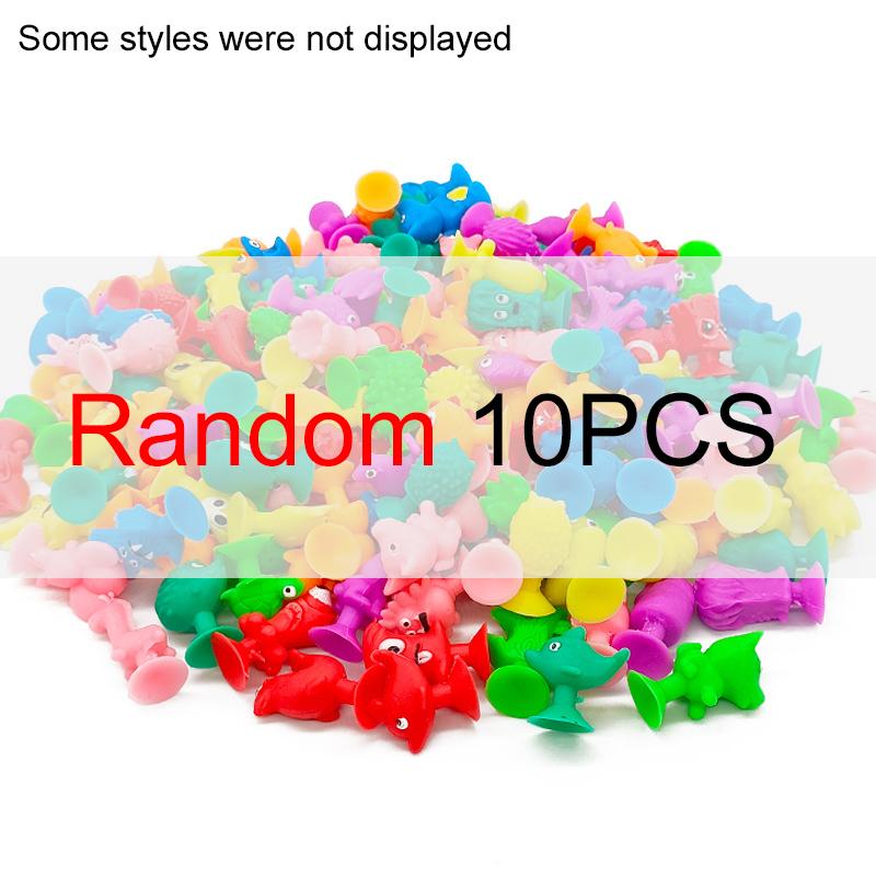 

10PCS/Lot Small Monster Suction Miniature Home Office Desk Decoration Ornament Various Colors Creative Silicone Sucker Model ZYF
