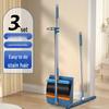 Magic Broom and Dustpan Set with Wiper and Hair Picker for Home Cleaning
