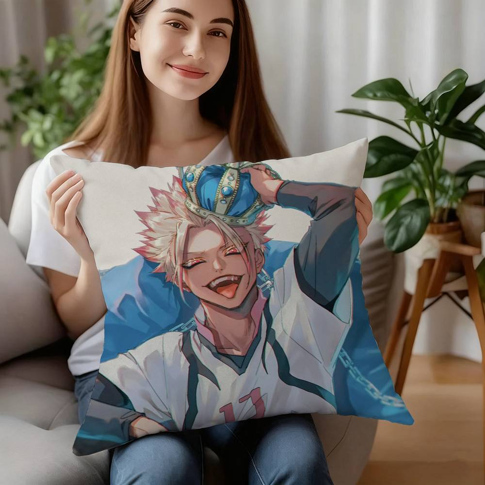 BLUE LOCK Shidou Ryuusei Pillow Case Plush Fabric Soft Pillowcase Double Sided Print Cushion Cover Household Gifts