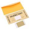 Golden Reveal Ticket with Envelope and Covering Film Scratch Off Surprise Card for Birthday Anniversary Gift