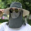 Breathable Beach Cap Face Neck Protection Sunscreen Hat New Bucket Hat  Women