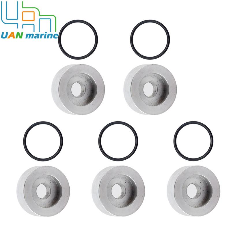 5 Pcs Boat Zinc Anode Kits For Suzuki Outboard Motor 4-300 HP Anode 55321-87J01 55321-87J00 with O-Ring 09280-2