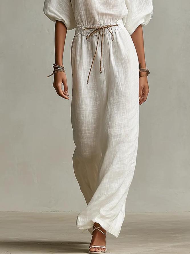 2026 Elegant Summer Casual Solid Color Women's Two-Piece Pants Suit
