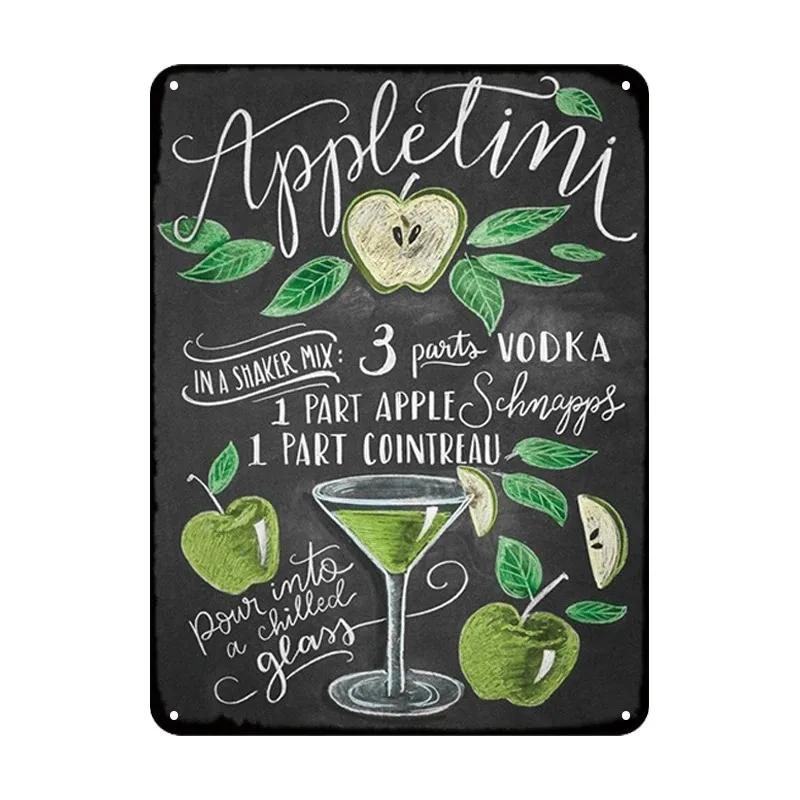 Summer Time BEER Retro Metal Tin Signs Decor Mojito Cocktail Plaque Vintage Posters Bar Pub Art Stickers Wall Decor