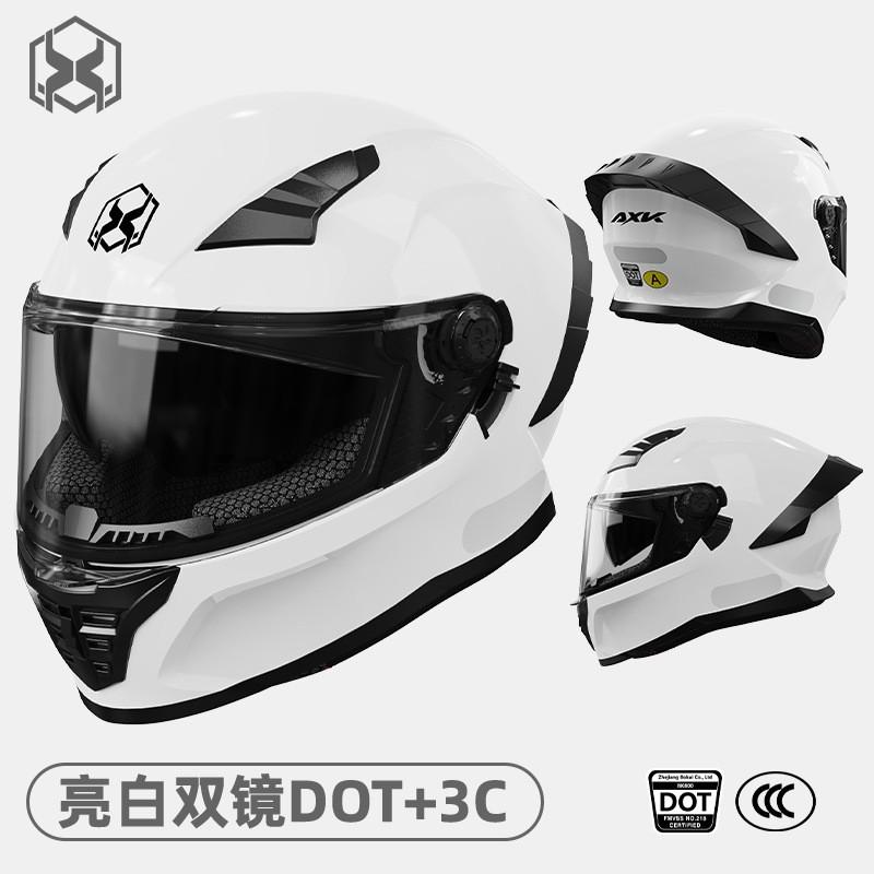 DOT 3C Certified Full Face Motorcycle Helmet Men Women ABS Shell All-Season Use Warm Lining Urban Commuting