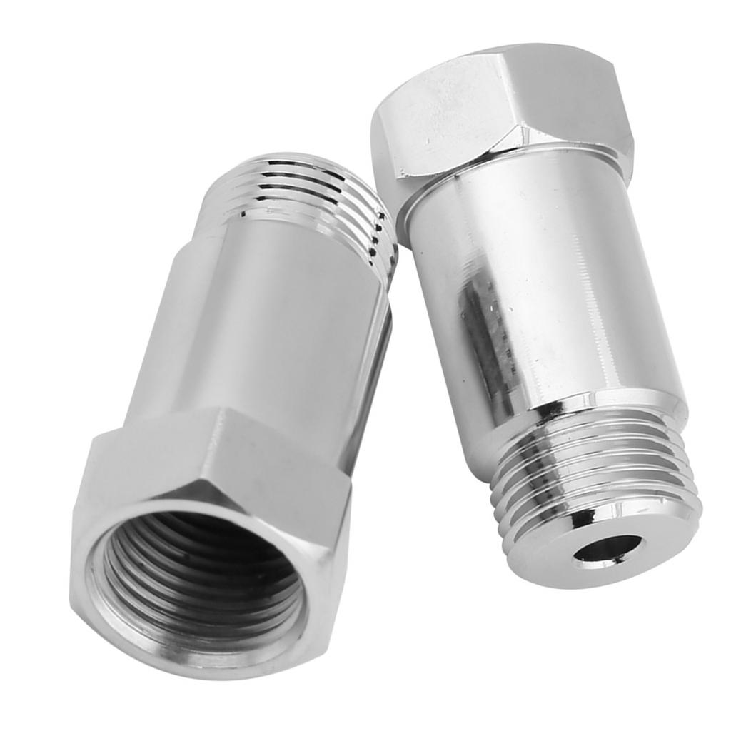2Pcs 45mm M18 * 1,5 Check Engine Licht Eliminator Adapter O2 Sauerstoff Sensor Extender Spacer Silber
