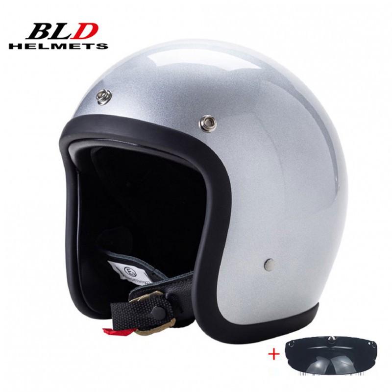 BLD Electric Motorcycle Helmet Lightweight Unisex Retro Cruise