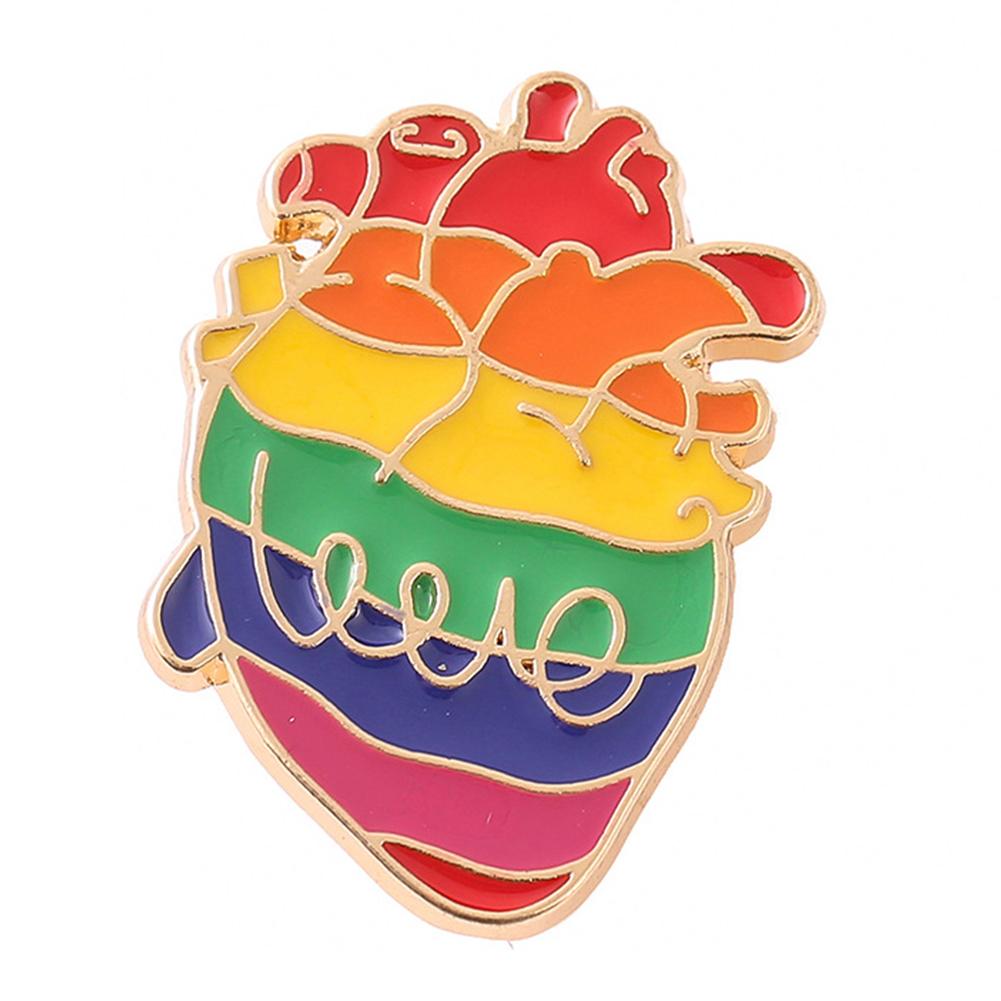 Rainbow Cartoon Mini Brooch Metal Gay Flag Lapel Pins Versatile Unisex for Backpack Clothing Decor