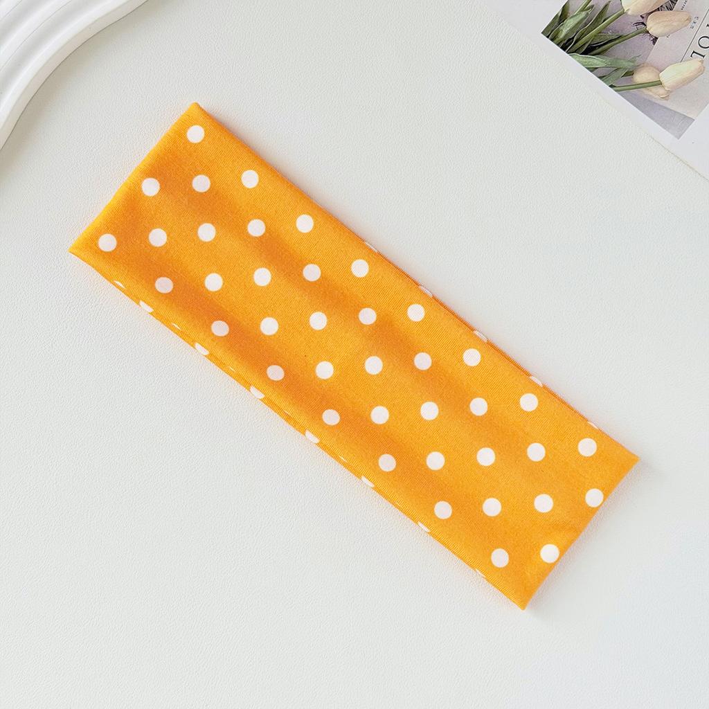 Y2K Retro Boho Breeze Wind Dot Stretch Women's Hairbands Korean Ins Fashion Wide Headbands Yoga Sports Dating Hair Accessories