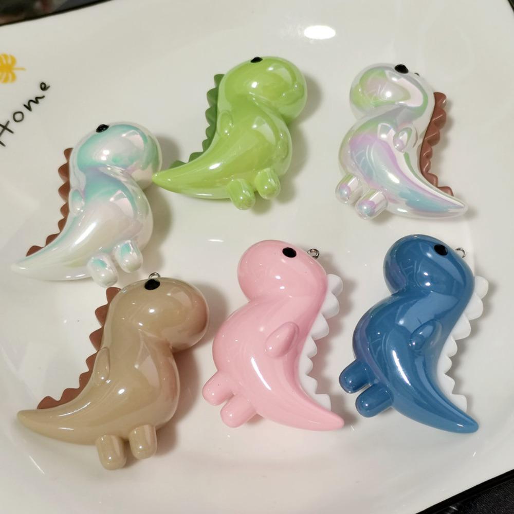 Cute Sweet Smooth and Shiny Cartoon Dinosaur Key Rings for Women Charm Fashion Doll Bag Key Chain Accessories Friendship Gift