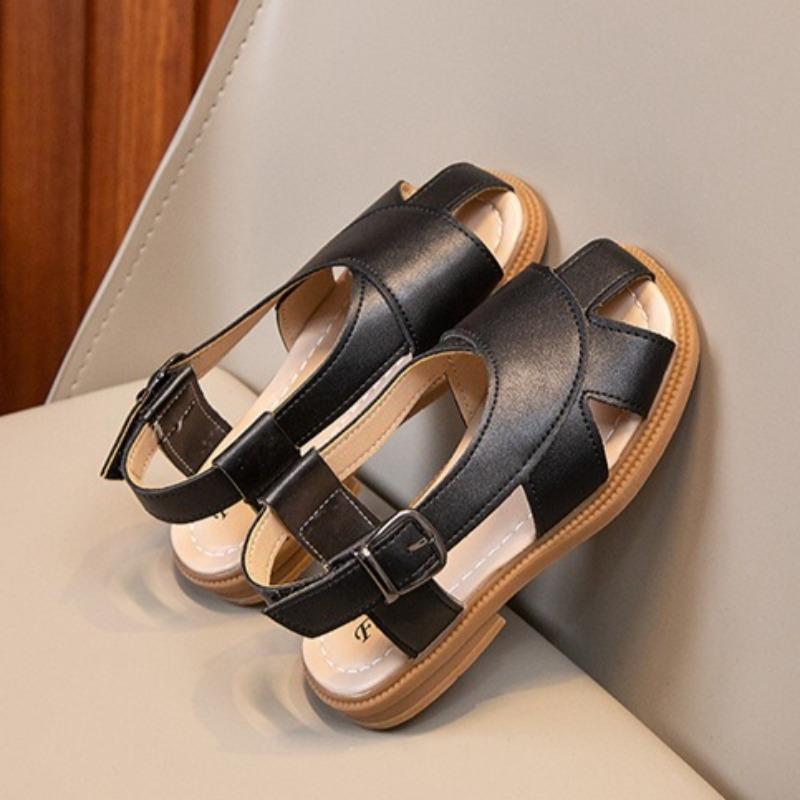 Summer Kids Closed-Toe Hollow Out Beach Sandals, Soft Sole Casual Princess Shoes for Boys and Girls