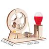 STEAM Hand Crank Generator DIY Science Kit Wooden Physics Educational Electricity Renewable Energy Experiments Learning Creative
