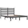 Solid Wood Bed Gray Pine 200 x 200 cm