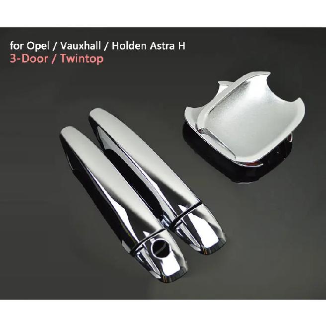 For Opel Holden Vauxhall Astra H Luxurious Chrome Door Handle 5-Door 3-Door Wagon Car Covers Accessories Stickers Car Styling