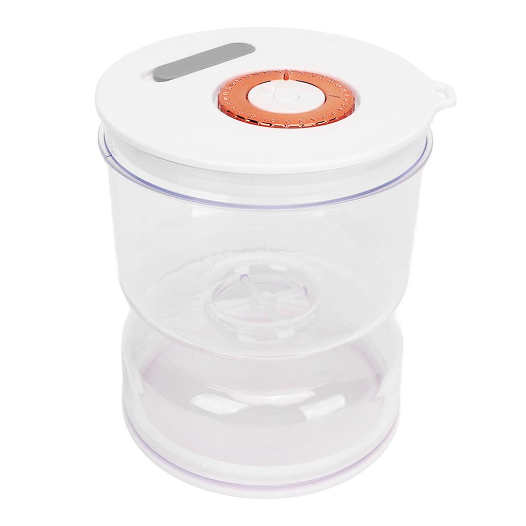 Pickle Jar with Strainer Flip Fork Date Record Hourglass Tight Sealing Dry Wet Separation Food