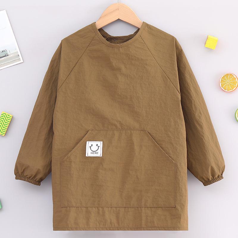 Children's Water-Resistant Long-Sleeve Apron for Meals and Art Activities