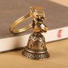 Messing chinesische 12 Sternzeichen Tiere Köpfe Glocke Schlüsselanhänger Anhänger Schmuck Vintage