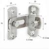 Popular 90 Degree Hasp Latches Stainless Steel Sliding Door Chain Locks Security Tools Hardware For Window Cabinet Hotel