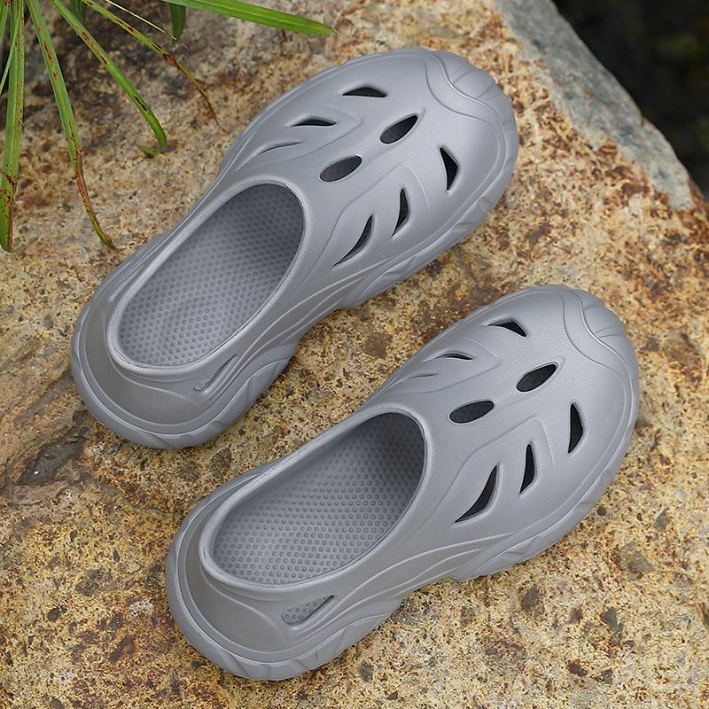 

Мужские туфли с отверстиями, нескользящие, для вождения, спортивные и для отдыха, с закрытым носком, пляжные шлепанцы 45