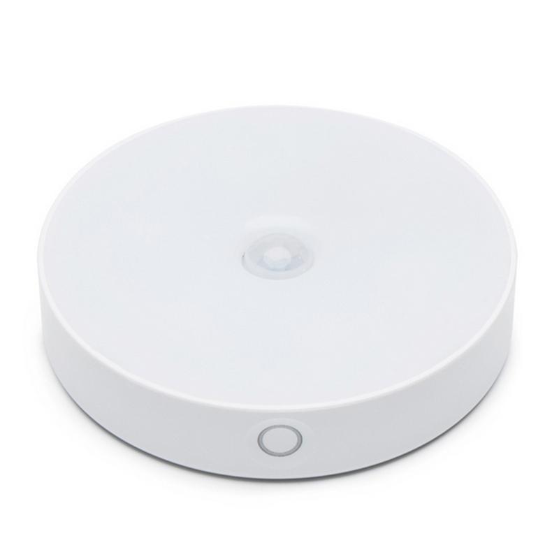 6 LED USB Rechargeable PIR Motion Sensor Light Control LED Night Lamp Magnet Wall Light Warm White For Cabinet Bedside