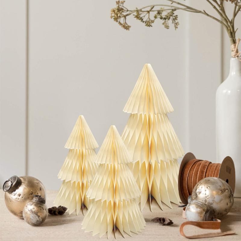 15/20/25/30Cm Mini Origami Christmas Tree Ornament Scene Props Santa Claus Mini Christmas Tree Atmosphere Decoration Supplies