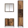 Bathroom Furniture Set with Shelf 3 pcs Reclaimed Wood Effect Particleboard