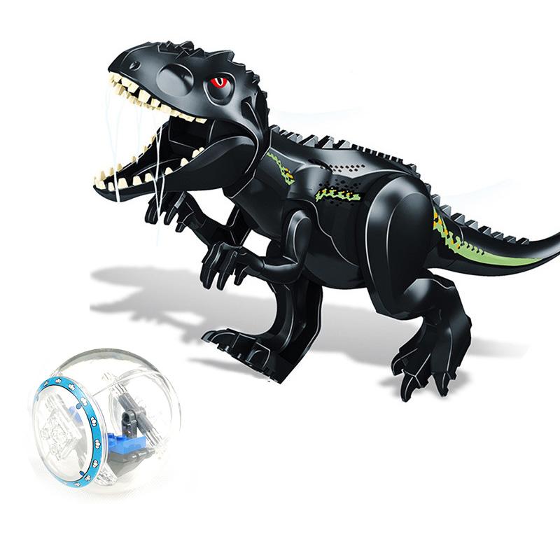 Jurassic Dinosaur Park Dinos World Building Blocks Animals Tyrannosaurus Rex Indominus I-Rex Blue Figures Triceratops Toys