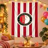 Polyester Wall Tapestry with Feyenoord Design, Decorative Hanging for Bedroom Living Room Dorm