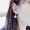 Exquisite Purple Gold Color Gold Hollow Ball Handmade Thick Glossy Ball Fashion Classic Temperament Rose Gold Plated Earrings