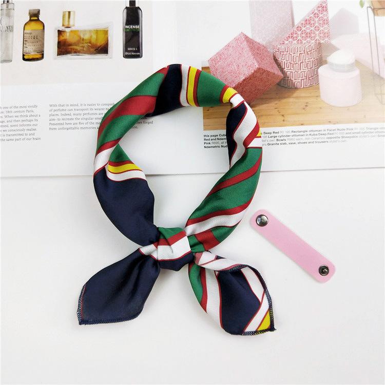 Cotton And Linen Small Square Scarf Silk Scarf Women'S Spring And Autumn New Style Artistic And Versatile Fashionable Temperament Headband Scarf