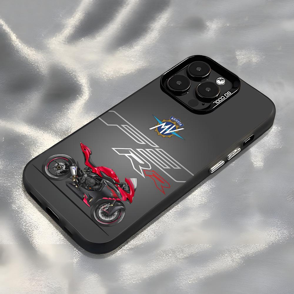 Motorcycle MVAgusta Phone Case For IPhone17 Air 16 15 14 Plus 13 12 11 Pro 7 8 XS Max XR Silver Black Bumper Case
