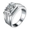 2026 Men's Ring Full Diamond Fashion Light Luxury Men's Open Ring Accessories