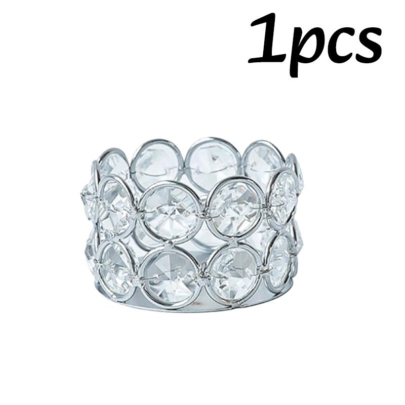 1/2PC Crystal Tealight Candle Holders Glass Desktop Candle Holder Ornament Home Table Bedroom Wedding Party Decor Creative Gifts