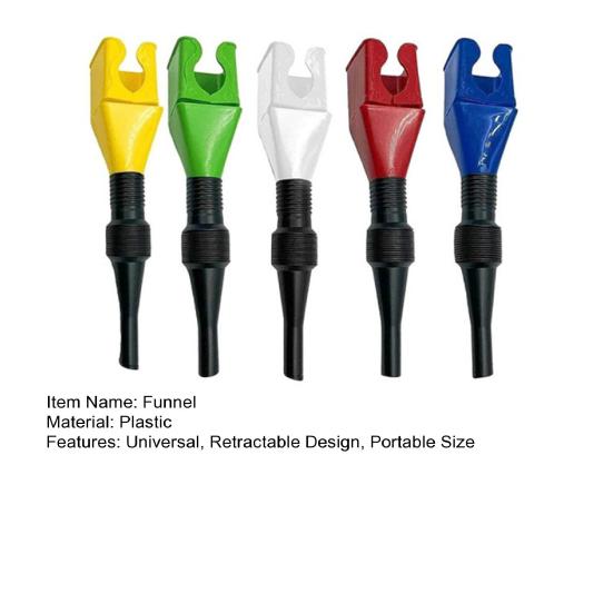 5Pcs Car Fuel Snap Funnel Flexible Draining Tool Portable Folding Buckle Funnel Retractable Universal Motorcycle Automotive Engine Oil Gas Wide