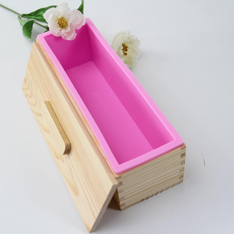

1200 мл силиконовая форма для мыла прямоугольная деревянная коробка силиконовый набор форм для самостоятельной работы инструмент для производства тостов хлеб торт пресс-форма инструмент розовый