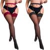 50-120KG Hot Sexy Pantyhose Plus Size Stockings with Garter for Oversize Women Fishnet Black Thigh High Tights XXXXXL